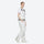Breathable 2-layer ski jacket with suspender pants - white bib pants, for powder and piste riding