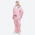 Women's breathable floral print ski suit - pink floral print jacket with pink pants, for cold-weather winter sports