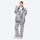 Women's breathable floral print ski suit - lavender floral print jacket with lavender pants, for skiing and snowboarding