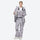 Women's waterproof 2L snow jacket and pants set - lavender floral print jacket with lavender pants