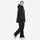 Women's 2-layer snowboard jacket and pants - black floral print jacket with black pants, for cold-weather winter sports
