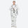 Women's breathable floral print ski suit - white floral print jacket with white pants, for skiing and snowboarding