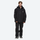 Breathable 2-layer ski jacket with suspender pants - black jacket with black pants, for resort and backcountry days
