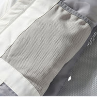 
                  
                    Waterproof 2L snow jacket and bib pants set - white lime and light blue colorblock, for cold-weather winter sports
                  
                