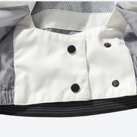 
                  
                    Unisex colorblock snowboard jacket and bibs - white lime and light blue colorblock, for resort and backcountry days
                  
                