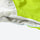Breathable 2-layer ski jacket with suspender pants - white lime and light blue colorblock, for skiing and snowboarding