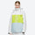 Breathable 2-layer ski jacket with suspender pants - white lime and light blue colorblock jacket with lime pants 10