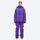 Waterproof 2L snow jacket and bib pants set - purple jacket with purple pants, for resort and backcountry days