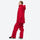Unisex colorblock snowboard jacket and bibs - red jacket with red pants, for powder and piste riding