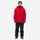 Breathable 2-layer ski jacket with suspender pants - red jacket with black pants, for skiing and snowboarding