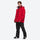 Waterproof 2L snow jacket and bib pants set - red jacket with black pants, for powder and piste riding
