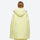 Unisex colorblock snowboard jacket and bibs - light yellow, on-model back hood view, for powder and piste riding