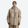 Women's 2-layer snowboard jacket and pants - tan jacket, on-model front view, for resort and street wear