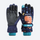 Kids' snow gloves and cord mittens for winter - dinosaur print kids snow gloves, navy pair view, for snow sports weekends