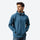 Men's wind-resistant softshell outdoor jacket - blue softshell jacket, for hiking and trail walking