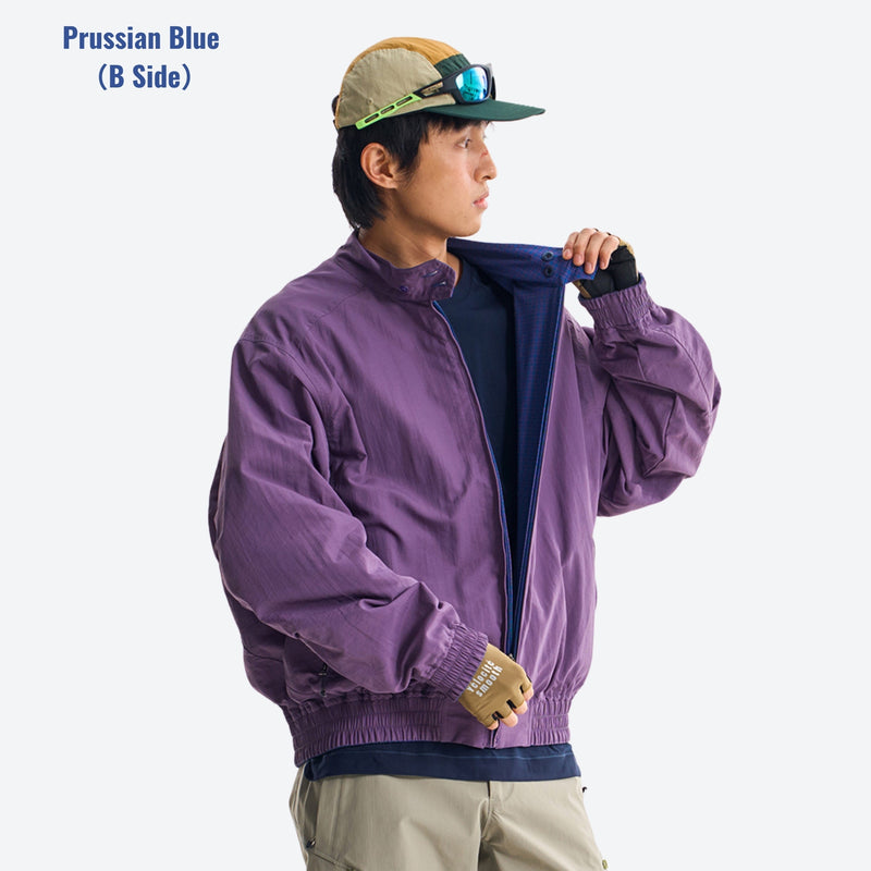 Unisex two-face softshell snowboard jacket - purple reversible jacket, for skiing and snowboarding