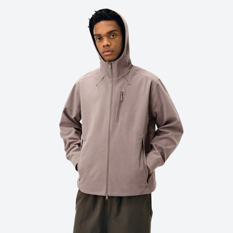 Unisex softshell snowboard jacket with welded seams - mauve softshell jacket, for skiing and snowboarding