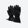 Touchscreen winter gloves for snow sports - black touchscreen snow gloves, pair back view, for skiing and snowboarding