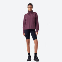 
                  
                    Women's lightweight fleece-lined softshell jacket - plum softshell jacket, for hiking and trail walking
                  
                