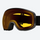 OTG spherical ski goggles - amber-brown lens, front view, for freeride and backcountry skiing