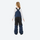 Kids 3L waterproof snow jacket and pants suit - navy bib pants with black knee patches, for family resort ski days