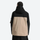 Men's colorblock ski pullover set - black and tan colorblock, on-model back hood view, for skiing and snowboarding