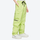 Men's 2-layer snowboard jacket and pants - lime green snow pants, on-model side view, for skiing and snowboarding
