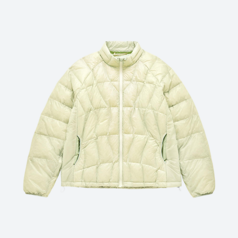 Compact ultralight down vest jacket series - cream yellow ultralight down jacket, for layering in cool weather