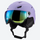 Ember lighter stronger snow helmet with mirror goggles - matte lavender snow helmet with mirror goggles, side view