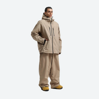 
                  
                    Men's waterproof 2L snow jacket and pants - tan jacket with tan pants, for powder days and winter commute
                  
                