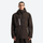 Men's breathable ski jacket with chest zip pockets - coffee brown jacket, on-model front view, for cold-weather winter sports