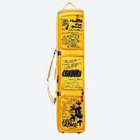 
                  
                    Padded wheeled snowboard bag with board window - yellow graffiti print wheeled snowboard bag, for resort transfers
                  
                
