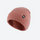 Hearth wool snow beanie with cuffed rib knit - rose pink wool snow beanie, tilted product view, for winter mountain trips