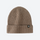 Hearth wool snow beanie with cuffed rib knit - camel wool snow beanie, front product view, for winter mountain trips