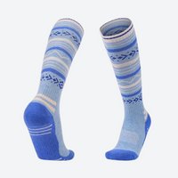 
                  
                    Breathable knee-high merino ski socks with jacquard - striped merino ski socks, for skiing and snowboarding
                  
                