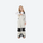 Kids breathable snowboard jacket and bib pants set - cream bib pants with black knee patches