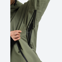 
                  
                    Men's breathable ski jacket with wide-leg pants - olive green, for cold-weather winter sports
                  
                