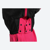 
                  
                    Women's waterproof 2L anorak snow jacket and pants - rose pink, inner snow skirt close-up detail, for skiing and snowboarding
                  
                
