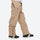 Unisex 2-layer snowboard jacket and pants - tan snow pants, on-model walking three-quarter view, for skiing and snowboarding