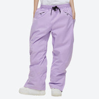 
                  
                    Unisex waterproof 2L snow jacket and pants - lavender snow pants, on-model front view, for cold-weather winter sports
                  
                