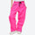 Breathable anorak ski jacket in candy colors - rose red snow pants, on-model front view, for powder days and winter commute