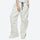 Unisex 2-layer snowboard jacket and pants - white snow pants, on-model three-quarter front view, for resort and street wear