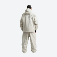 
                  
                    Men's 2-layer snowboard anorak and wide-leg pants - cream jacket with cream pants, for powder days and winter commute
                  
                