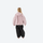 Kids breathable snowboard jacket and bib pants set - pink jacket with black pants, for family resort ski days