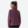 Women's fleece softshell jacket with stand collar - plum softshell jacket, for travel and daily commute