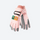Kids' full finger snow gloves with space print - pink kids snow gloves with color patch, for winter mountain trips
