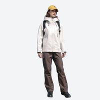 
                  
                    Women's 3L hardshell jacket with fully taped seams - cream hardshell jacket, for skiing and snowboarding
                  
                