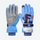 Kids' full finger snow gloves with cartoon print - dinosaur print kids snow gloves, blue pair view, for winter mountain trips