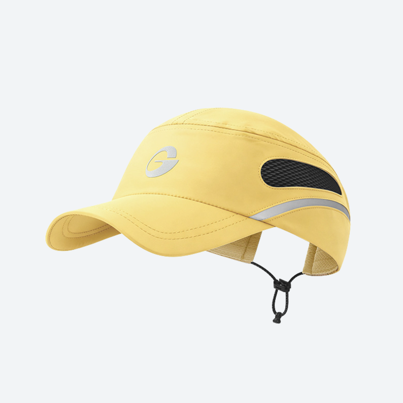 Aero featherlight running cap only 38g - yellow featherlight running cap, product view, for hiking and trail walking