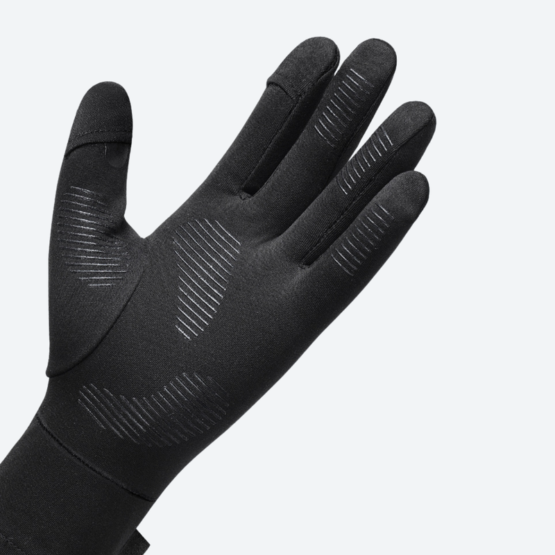 Clutch breathable touchscreen gloves with non-slip grip - black breathable gloves, for hiking and trail walking